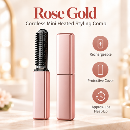 Cordless Mini Heated Styling Comb For Bangs & Touch-Ups